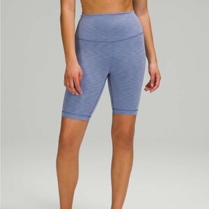 NWOT Lululemon Wunder Train High Rise Short 8"
Heathered Water Drop